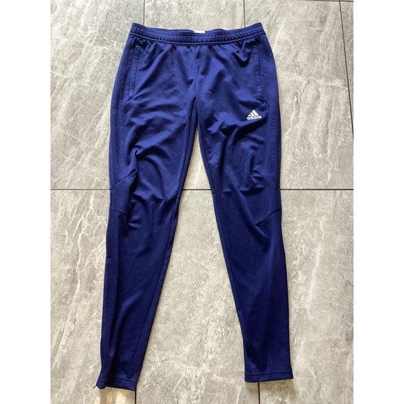 Adidas Pants Mens Medium Navy Blue climacool Tapered Training Track Athletic - Picture 1 of 8